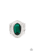 Load image into Gallery viewer, Paparazzi “Always OVAL-achieving” Green Stretch Ring

