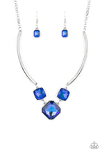 Load image into Gallery viewer, Paparazzi Life of the Party Exclusive “Divine” Blue Necklace Earring Set
