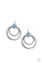 Load image into Gallery viewer, Paparazzi “Spun Out Opulence” Blue Dangle Earrings
