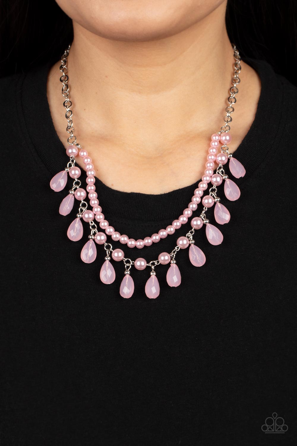 Paparazzi “Dreamy Destination Wedding” Pink Necklace Earring Set