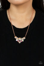 Load image into Gallery viewer, Paparazzi “Lavishly Loaded” Copper Exclusive Necklace Earring Set
