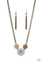 Load image into Gallery viewer, Paparazzi “Shine Your Light” Brass Necklace Earring Set
