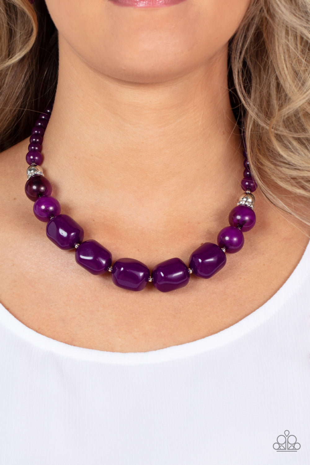 Ten Paparazzi “Out of TENACIOUS” Purple - Necklace Earring Set