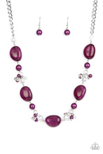 Load image into Gallery viewer, Paparazzi “The Top TENACIOUS” Purple Necklace Earring Set
