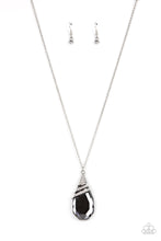 Load image into Gallery viewer, Paparazzi “Demandingly Diva” Silver Necklace Earring Set

