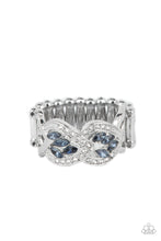 Load image into Gallery viewer, Paparazzi “Engagement Party” Posh Blue Stretch Ring
