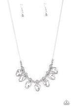 Load image into Gallery viewer, Paparazzi “Crown Jewel Couture” White Necklace Earring Set
