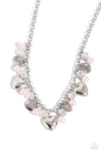 Load image into Gallery viewer, Paparazzi “True Loves Trove” Pink Necklace Earring Set
