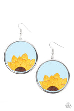Load image into Gallery viewer, Paparazzi &quot;Sun-Kissed Sunflowers&quot; Blue Dangle Earrings - Cindysblingboutique
