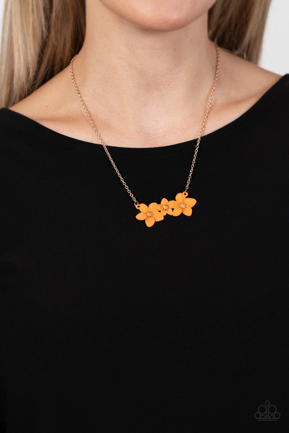Paparazzi “Petunia Picnic” - Orange Necklace Earring Set