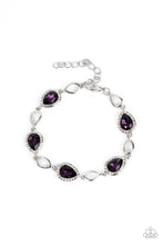 Load image into Gallery viewer, Paparazzi “Timelessly Teary” Purple Adjustable Clasp Bracelet
