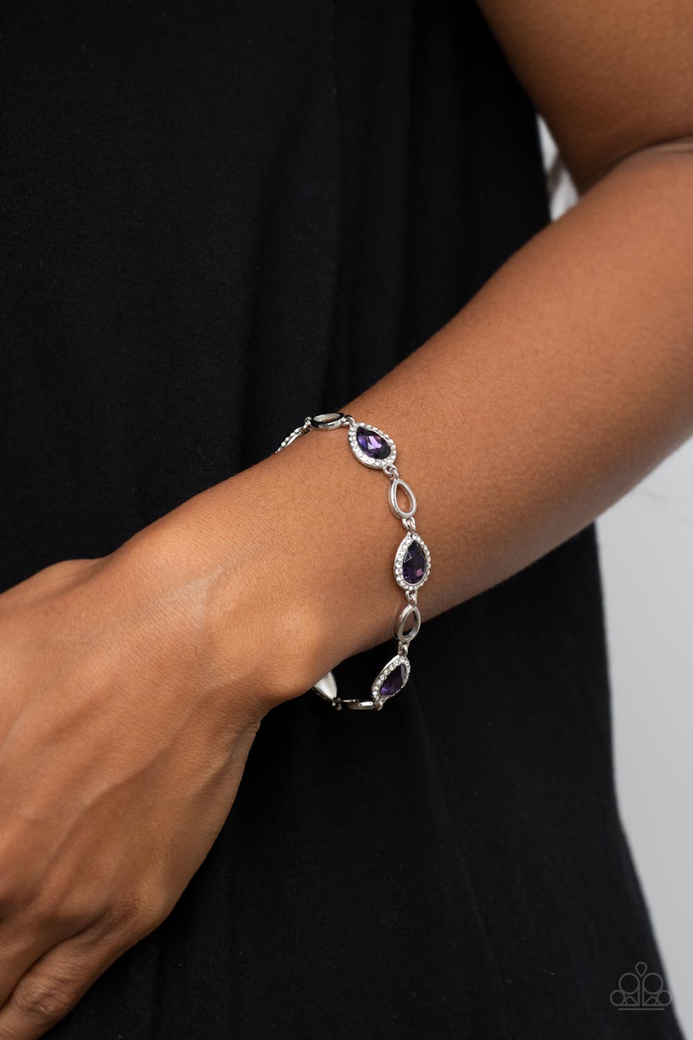 Paparazzi “Timelessly Teary” Purple Adjustable Clasp Bracelet