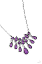 Load image into Gallery viewer, Paparazzi “Exceptionally Ethereal” Purple Necklace Earring Set
