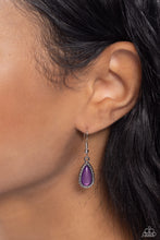 Load image into Gallery viewer, Paparazzi “Exceptionally Ethereal” Purple Necklace Earring Set
