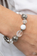 Load image into Gallery viewer, Paparazzi “Pretty Persuasion” White Stretch Bracelet - Paparazzi Accessories
