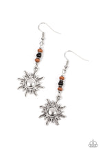 Load image into Gallery viewer, Paparazzi “Sunshiny Days” Black Dangle Earrings - Cindysblingboutique
