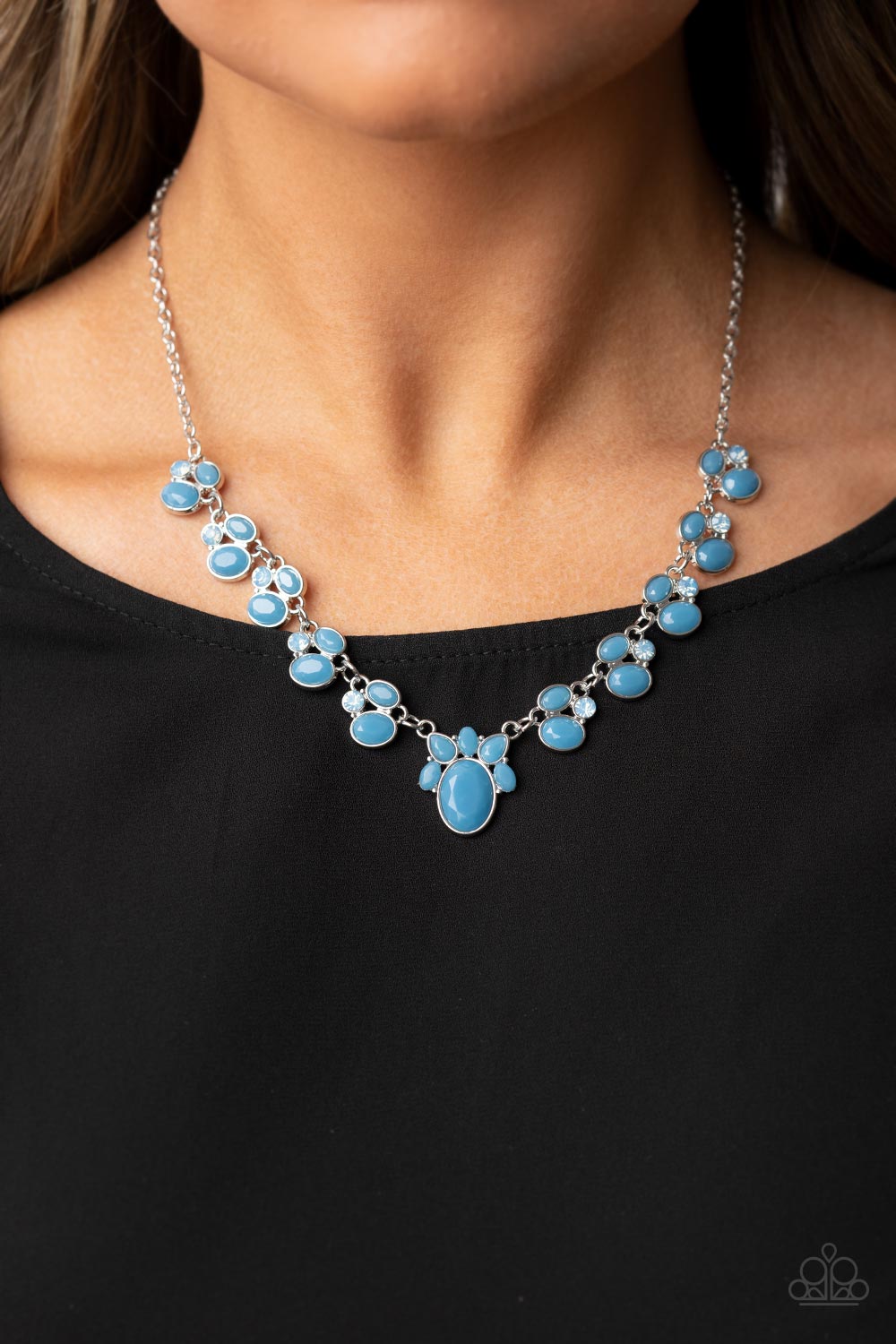 Paparazzi “Fairytale Forte” Blue Necklace Earring Set