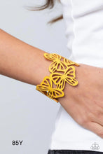 Load image into Gallery viewer, Paparazzi “Butterfly Breeze” Yellow Bracelet - Cindysblingboutique
