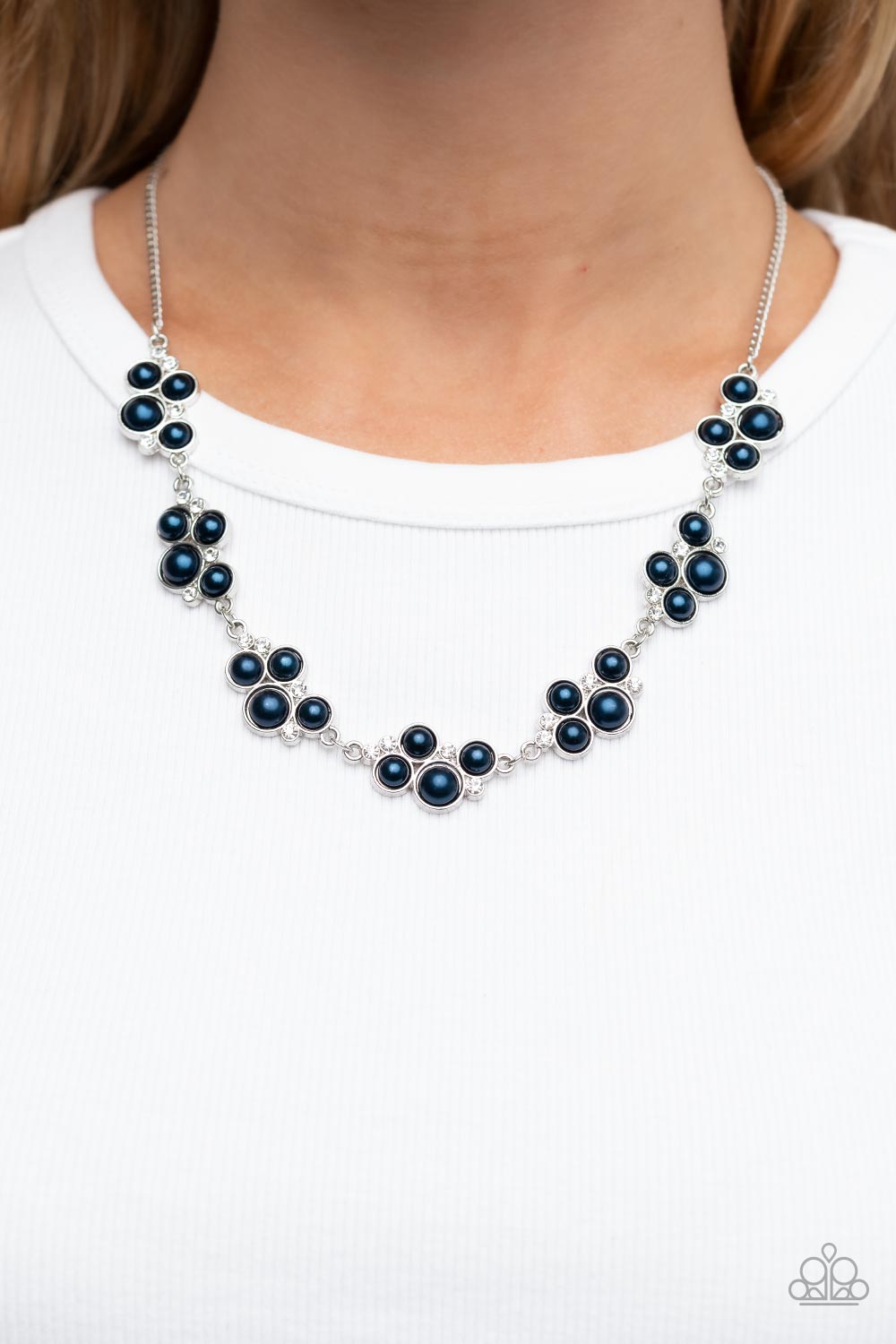 Paparazzi “GRACE to the Top” Blue Necklace Earring Set - Cindysblingboutique