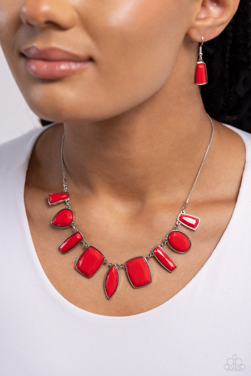 Paparazzi “Luscious Luxe” Red Necklace Earring Set
