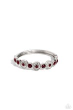 Load image into Gallery viewer, Paparazzi “Crowns Only Club” Red Hinged Bracelet
