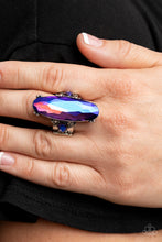 Load image into Gallery viewer, Paparazzi “Interdimensional Dimension” Blue Stretch Ring - Cindysblingboutique
