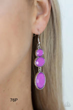 Load image into Gallery viewer, Paparazzi &quot;Tiers Of Tranquility&quot; Purple Dangle Earrings
