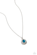 Load image into Gallery viewer, Paparazzi “Gracefully Glamorous” Blue Necklace Earring Set
