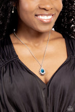 Load image into Gallery viewer, Paparazzi “Gracefully Glamorous” Blue Necklace Earring Set
