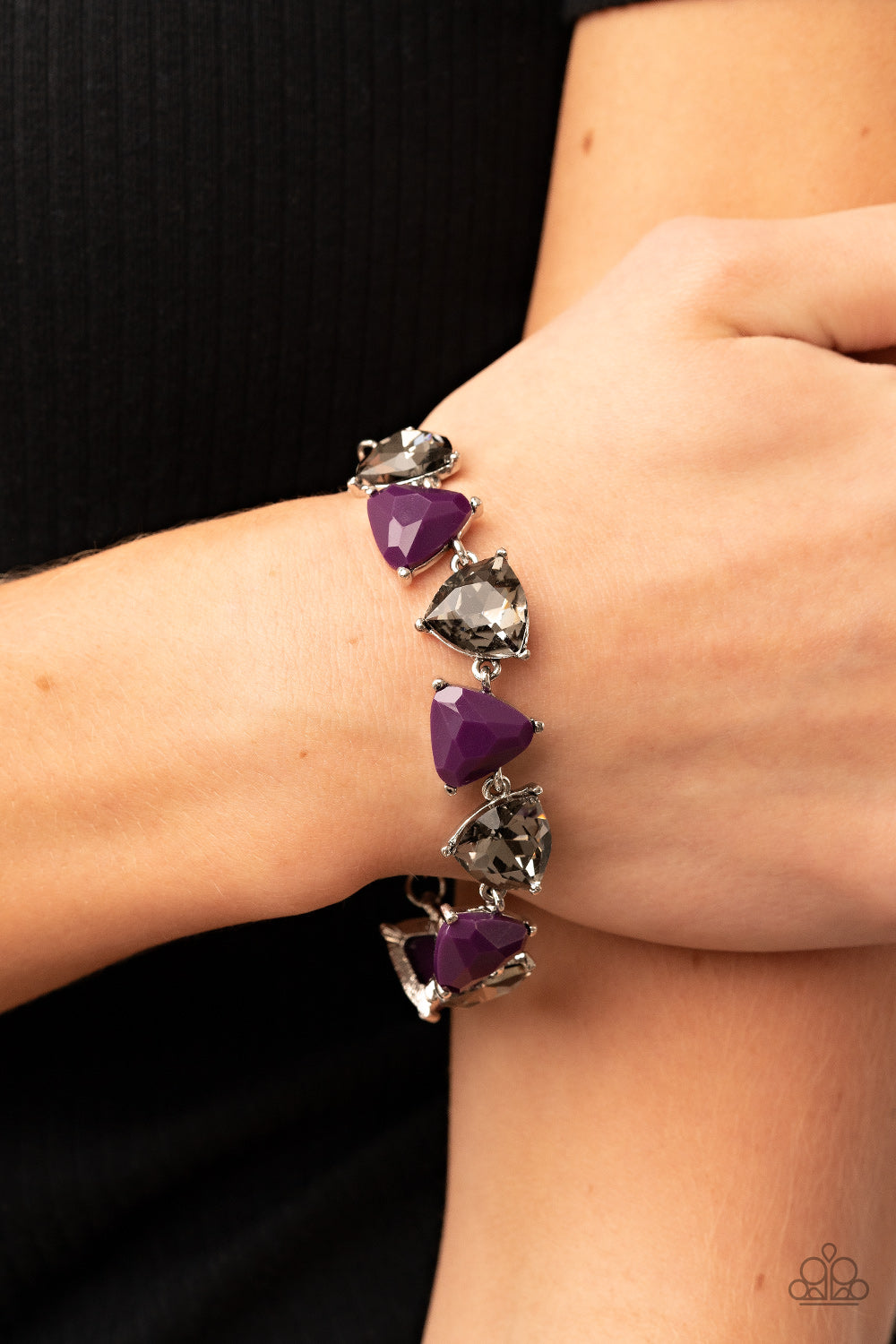 Paparazzi “Pumped up Prisms” Purple Bracelet