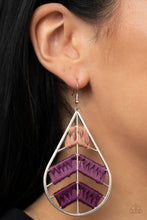 Load image into Gallery viewer, Paparazzi “Nice Threads” Purple - Dangle Earrings
