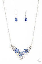 Load image into Gallery viewer, Paparazzi - “Floral Fashion Show” Blue Necklace Earring Set

