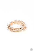 Load image into Gallery viewer, Paparazzi “Boundless Boundaries” Rose Gold Stretch Bracelet - Cindysblingboutique
