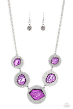 Load image into Gallery viewer, Paparazzi “Raw Charisma” Purple Necklace Earring Set - Cindysblingboutique
