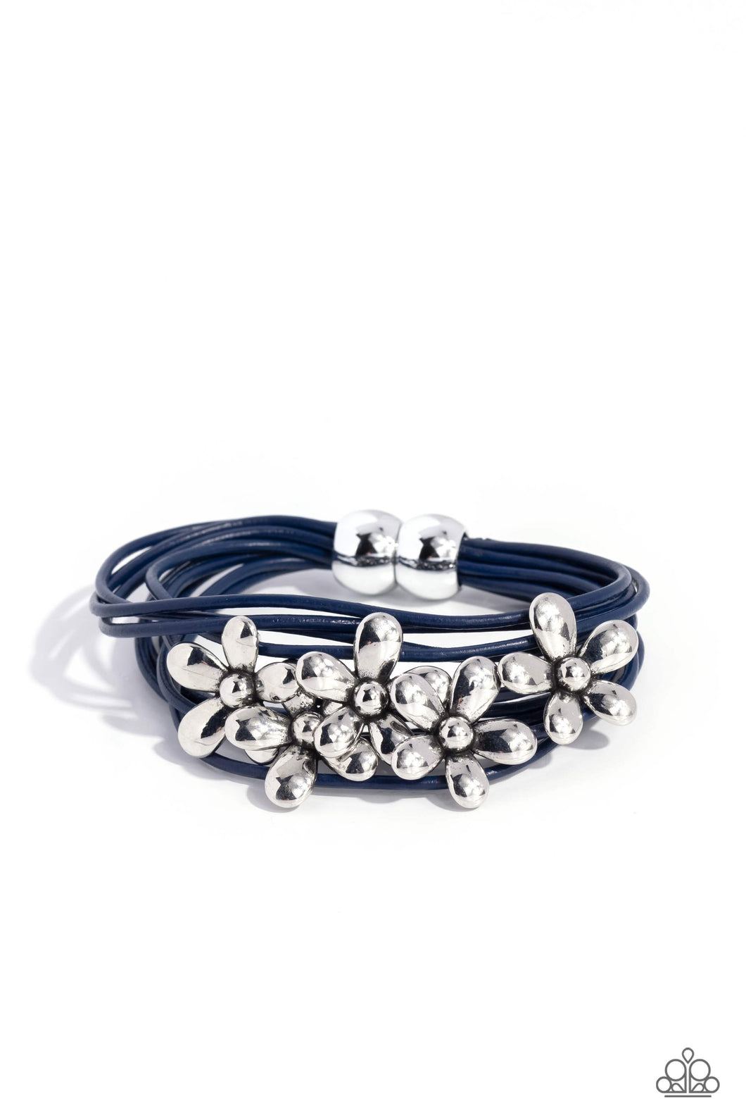 Paparazzi “Here Comes the BLOOM” Blue Magnetic Bracelet
