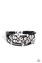 Load image into Gallery viewer, Paparazzi “Here Comes the BLOOM” Black Magnetic Bracelet
