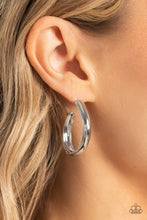 Load image into Gallery viewer, Paparazzi &quot;Champion Curves&quot; Silver Hoop Earrings
