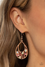 Load image into Gallery viewer, Paparazzi “Regal Recreation” Rose Gold Dangle Earrings
