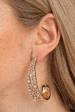 Load image into Gallery viewer, Paparazzi &quot;Cold as Ice” Gold Hoop Earrings
