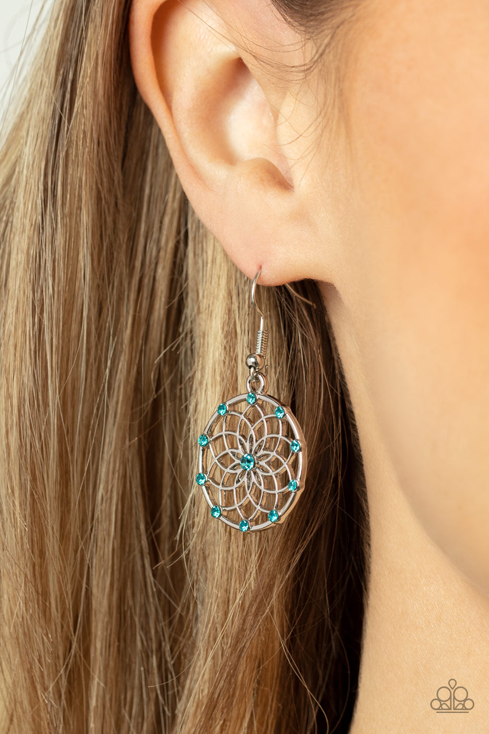 Springtime Salutations Blue Earrings - Cindys Bling Boutique