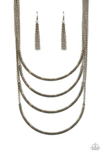 Load image into Gallery viewer, Paparazzi “It Will Be Over MOON” Brass Necklace Earring Set
