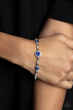 Load image into Gallery viewer, Paparazzi “Amor Actually” Blue Adjustable Clasp Bracelet - Cindysblingboutique
