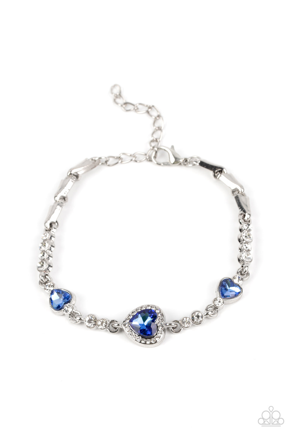 Paparazzi “Amor Actually” Blue Adjustable Clasp Bracelet - Cindysblingboutique