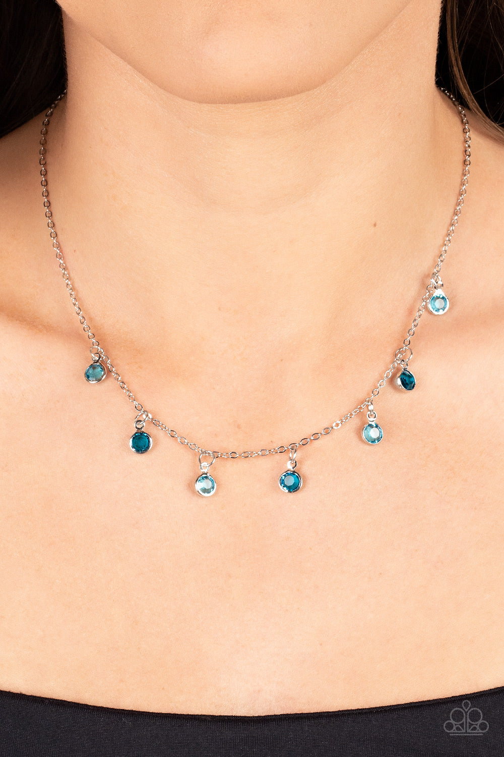 Paparazzi “Carefree Charmer” - Blue Necklace Earrings Set