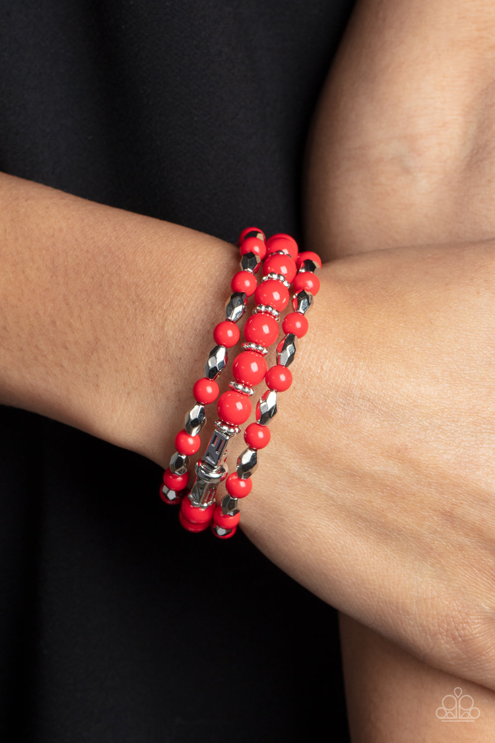 Paparazzi “Colorfully” Red Coiled Bracelet - Cindysblingboutique