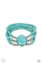 Load image into Gallery viewer, Paparazzi “Stone Pools” Blue Stretch Bracelet
