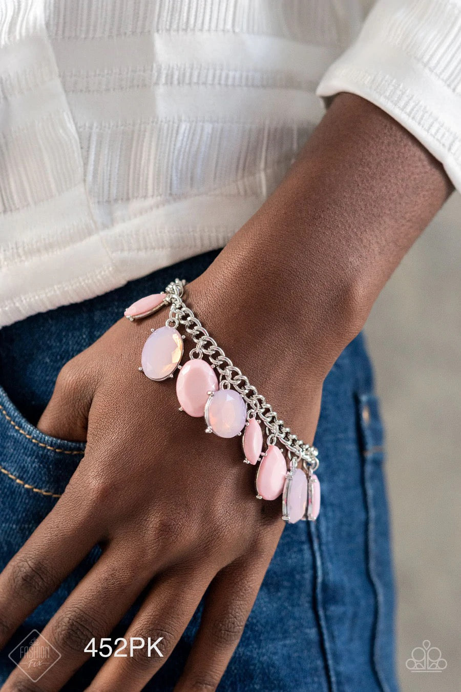 Paparazzi Vintage Vault “Serendipity Shimmer” Pink Adjustable Clasp Bracelet