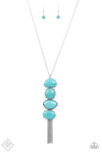 Load image into Gallery viewer, Paparazzi “Hidden Lagoon” Blue Necklace Earring Set
