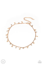 Load image into Gallery viewer, Paparazzi “Little Lady Liberty” Gold Choker Necklace Earring Set
