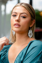 Load image into Gallery viewer, Paparazzi “Turn up the Luxe”  White Dangle Earrings
